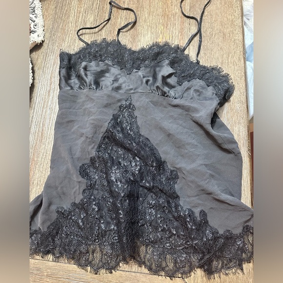 Victoria's Secret Other - Vintage Victoria Secret Black Silk Cami with lace details from 2002